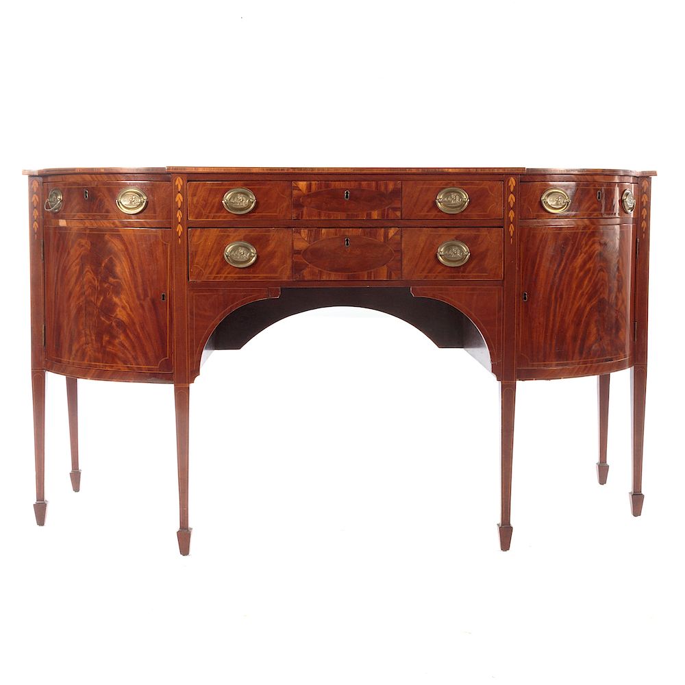 Appraisal: Important Federal Seymour Mahogany Sideboard Attributed to the workshop of