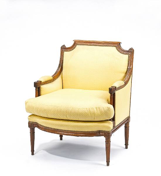 Appraisal: A Louis XVI walnut marquise last quarter th century The