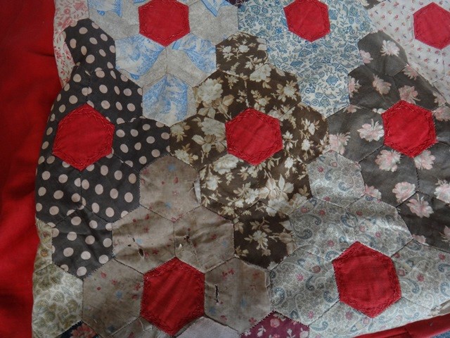 Appraisal: A patchwork double bed spread early th century sewn against