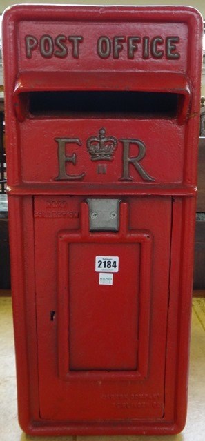 Appraisal: A cast iron and metal post box th century detailed