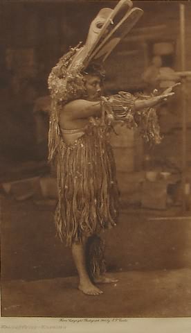 Appraisal: Photogravure by Edward S Curtis titled Koloqutsuis-Koskimo being plate facing