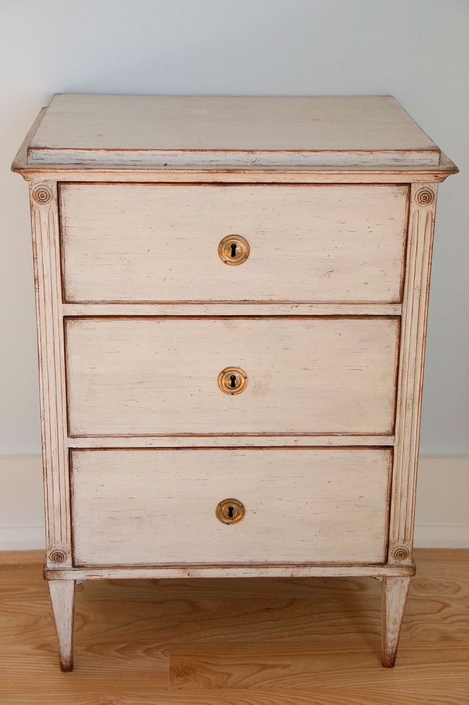 Appraisal: Scandinavian Lime Washed Three Drawer Dresser th Century th Century