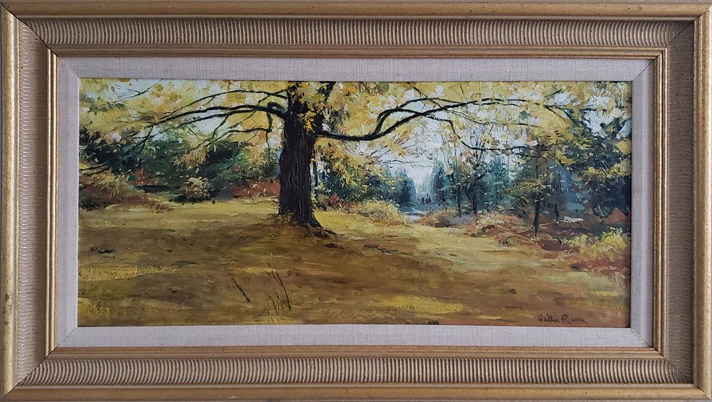 Appraisal: Walter Rane Oil on Canvas Landscape Autumn Leaves Walter Rane