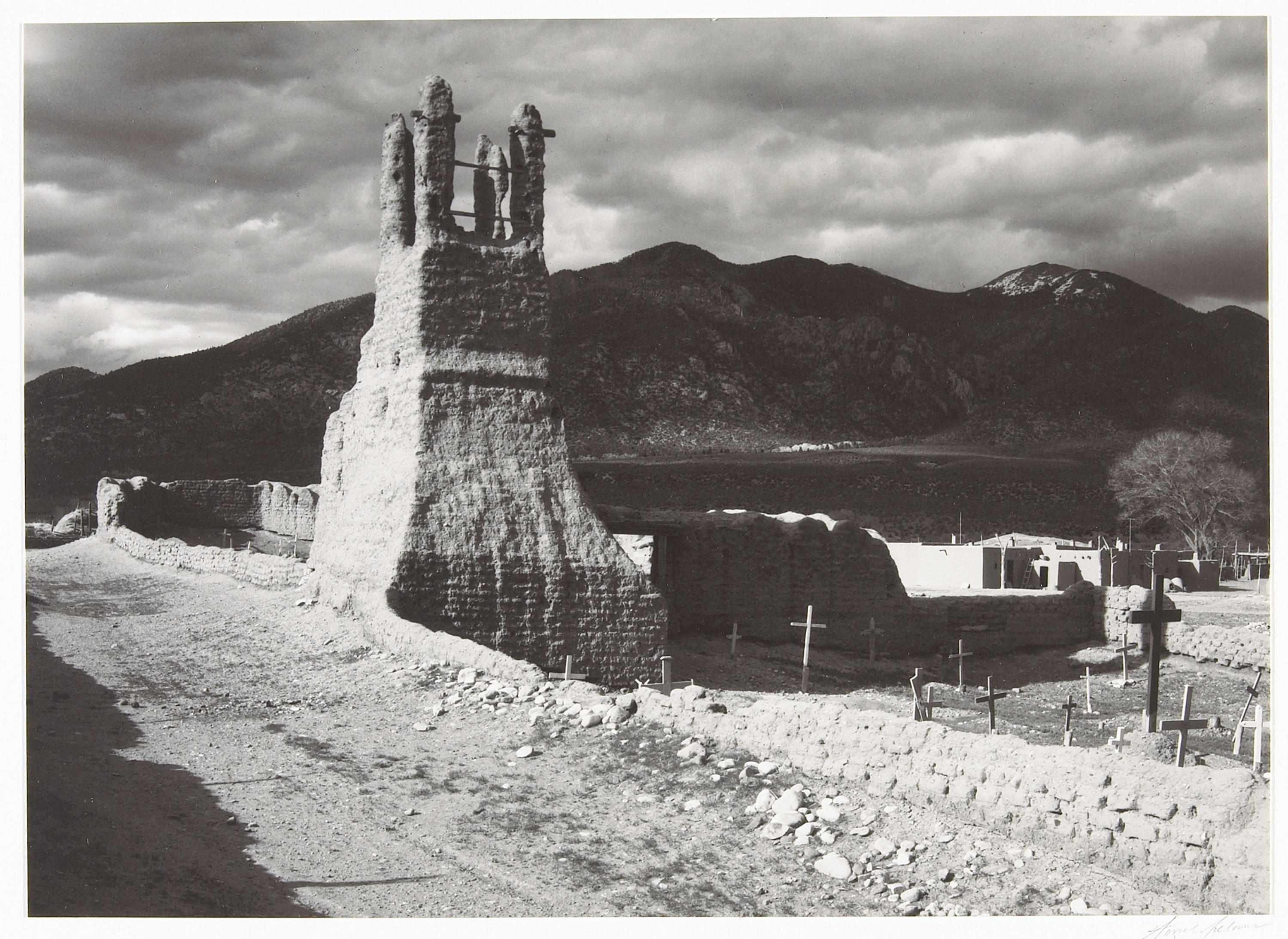 Appraisal: Ansel Adams American - Ruins of the Old Church Taos