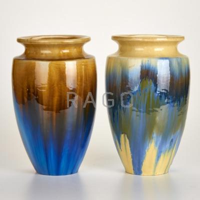 Appraisal: FULPER Two baluster vases Flemington NJ ca - Glazed earthenware