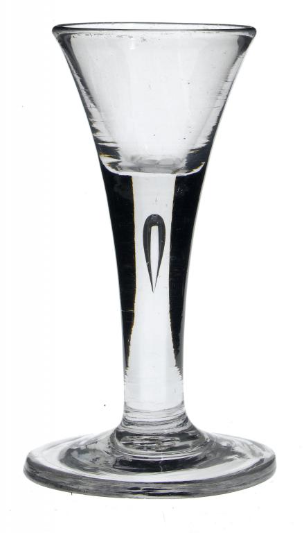 Appraisal: A WINE GLASS POSSIBLY A FIRING GLASS the drawn trumpet