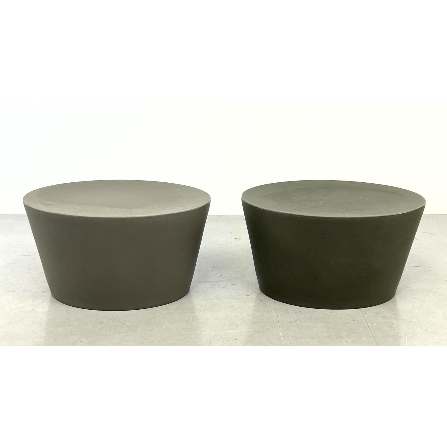 Appraisal: Pair Knoll Maya Lin Stones stool Benches Plastic Dimensions H