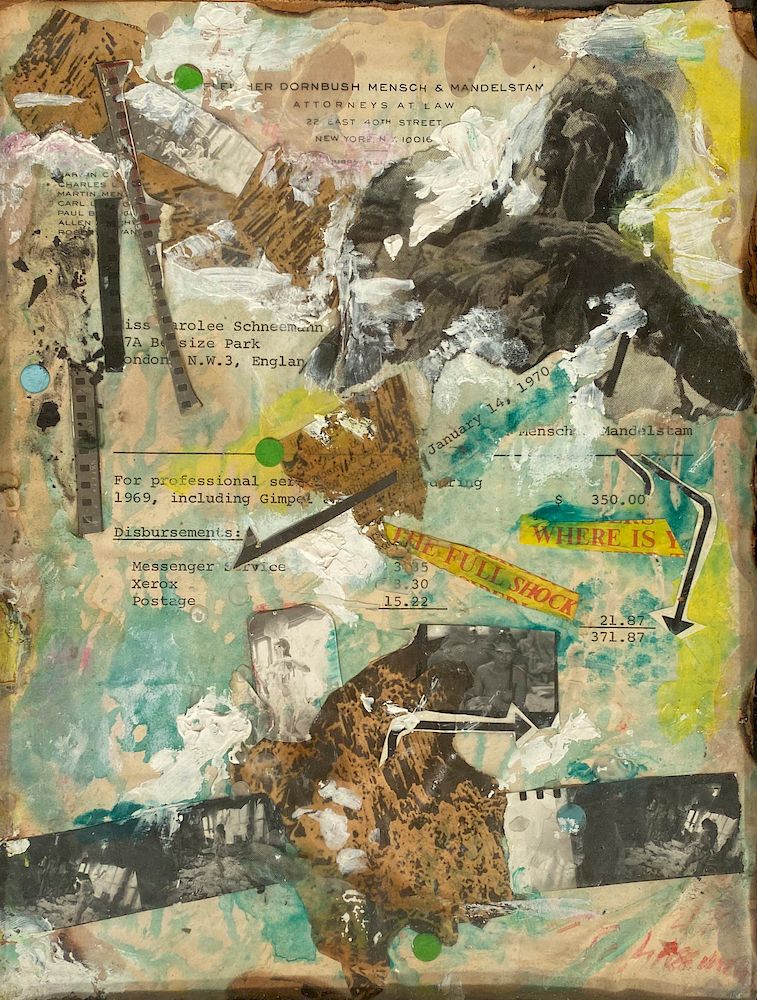 Appraisal: Carolee Schneemann - Untitled Where Is The Full Shock Lot