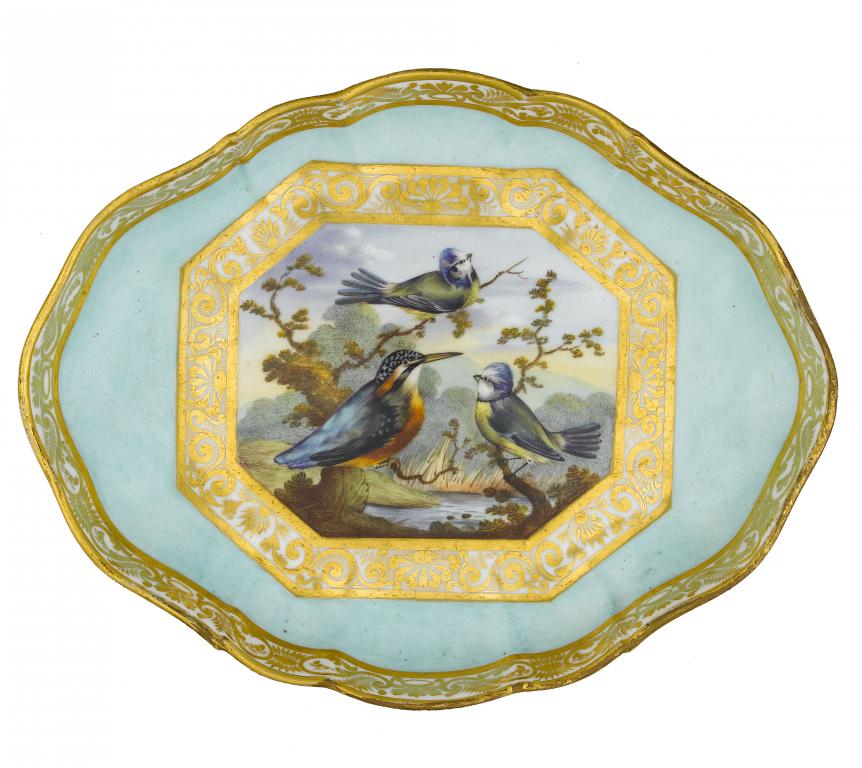 Appraisal: A DERBY SHAPED OVAL DESSERT DISH painted by Richard Dodson