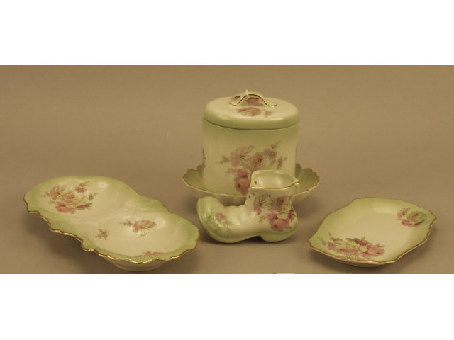 Appraisal: Dresser set by James Kent of Staffordshire England in floral