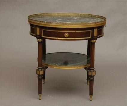 Appraisal: Louis XVI-Style Marble-Top Side Table