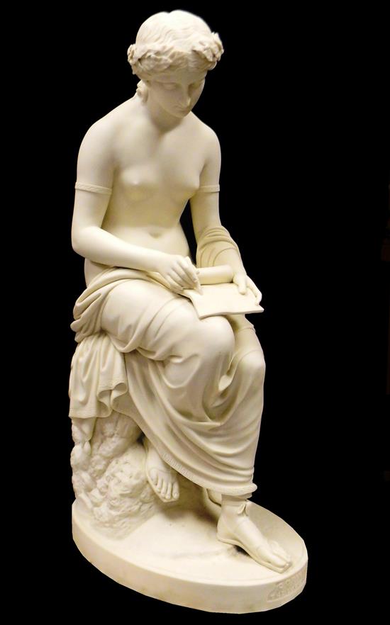 Appraisal: Parian figure English late th C Corinna The Lyric Muse