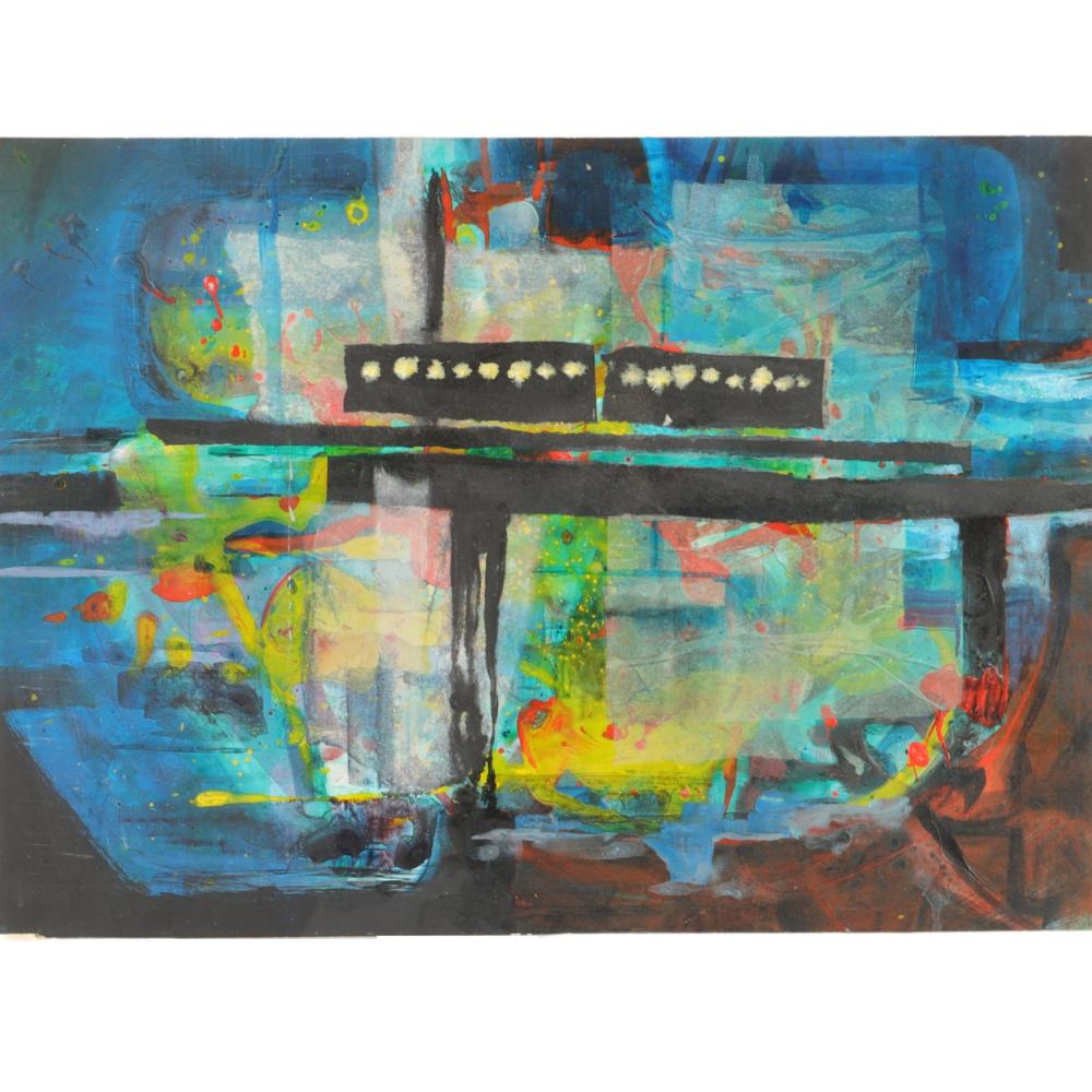 Appraisal: GEORGE SETON COGGESHALL ILLINOIS - UNTITLED ABSTRACT CHICAGO EL TRAIN