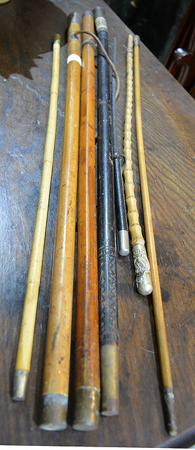 Appraisal: Various swagger sticks and antique sword sticks