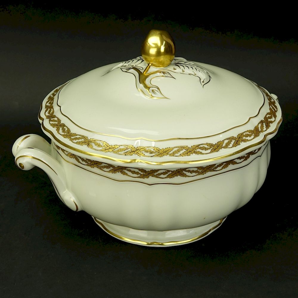 Appraisal: Bernardaud Limoges Covered Tureen Bernardaud Limoges Noailles Porcelain Covered Tureen