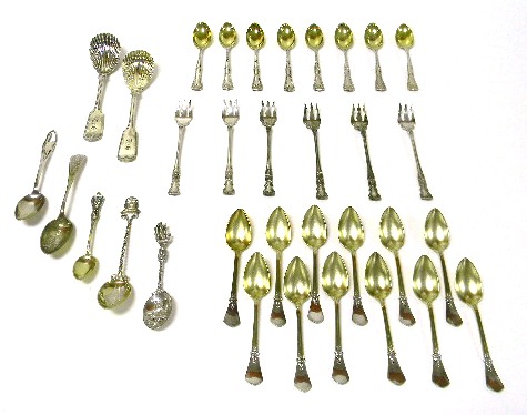 Appraisal: SILVER thirty-three pieces eight Tiffany Co coffee spoons pat with