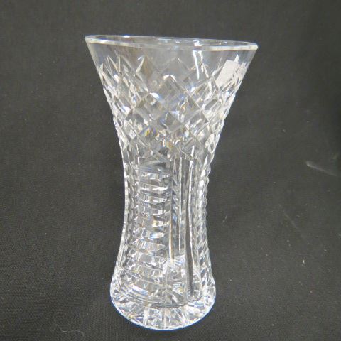 Appraisal: Waterford Cut Crystal Vase diamond step-cup signed excellent