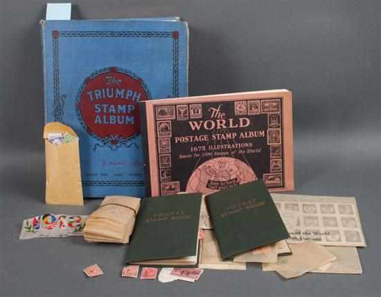 Appraisal: Stamp Album and Stock The Triumph Stamp Album th ed