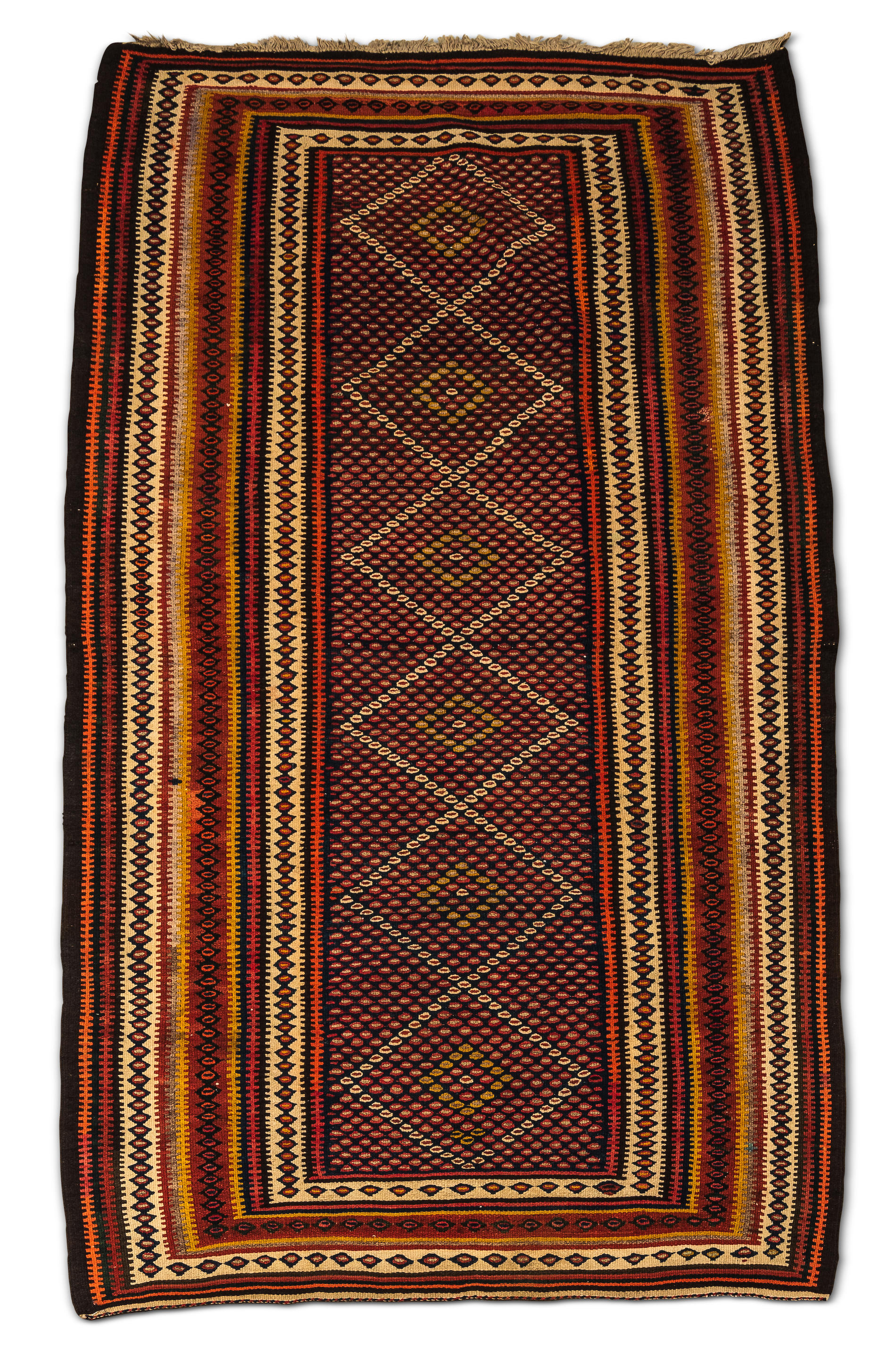 Appraisal: Kurdish Kilim Iran ft in x ft in