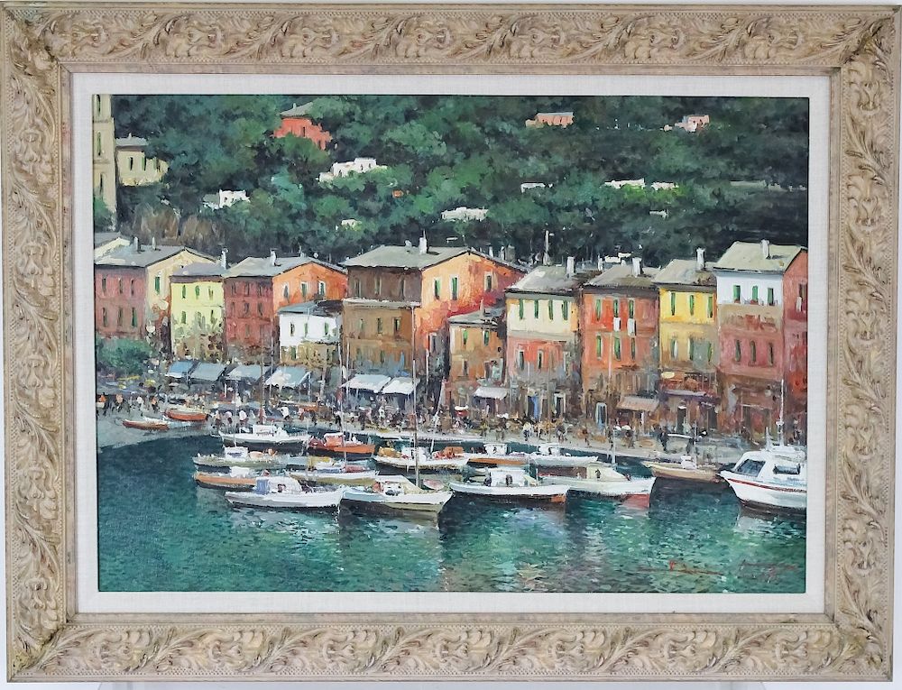 Appraisal: Domenico Tosetto b Portofino Italian Painting Domenico Tosetto born Italian