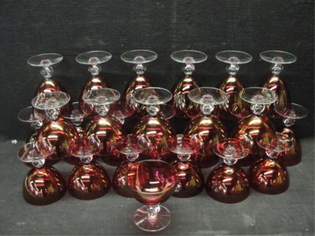 Appraisal: Lot of Ruby Glass Stemware From a New Rochelle home