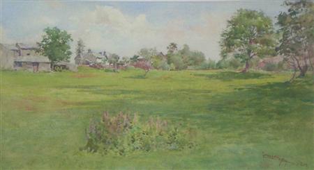 Appraisal: CUTHBERT RIGBY ENGLISH - SUMMER IN TROUTDALE NEAR KESWICK Signed