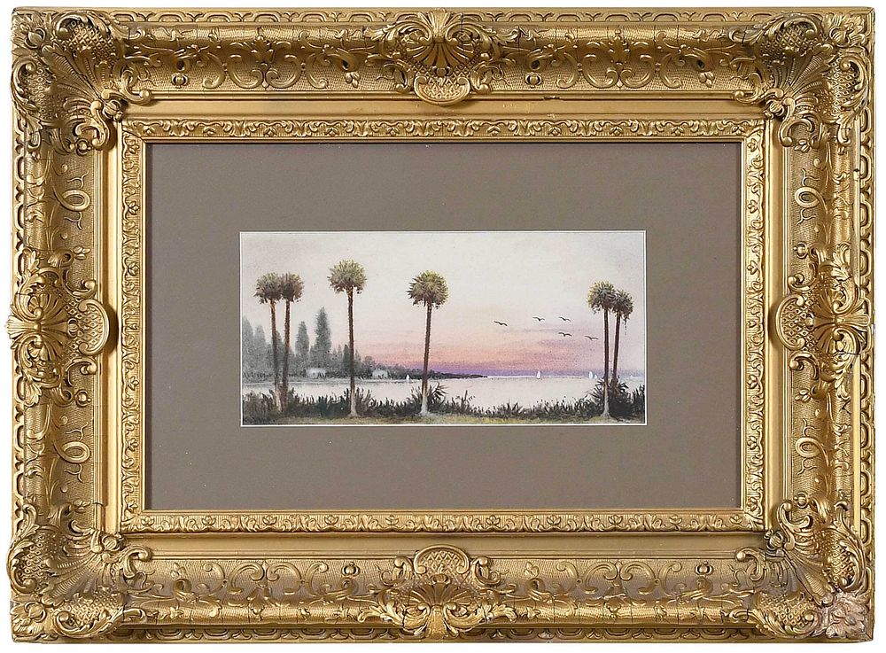 Appraisal: American School th st century Coastal seascape signed lower left