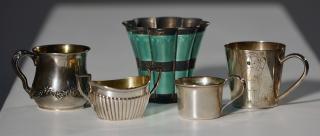 Appraisal: Selection of Sterling Items Five sterling items Danish A Michelsen