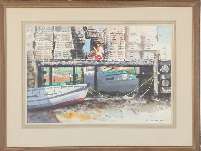 Appraisal: Cook's Landing Martinsville ME August watercolor x sight SLR Artist