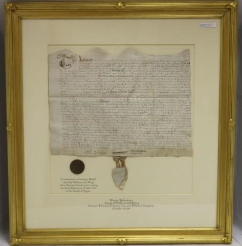 Appraisal: WILLIAM AND MARY TRUST INDENTURE DOCUMENT BETWEENTHOMAS SHEARSON AND THOMAS