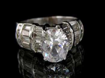 Appraisal: A Fancy White Gold and Diamond Setting k white gold