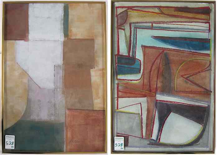 Appraisal: MARK CLARKE TWO MIXED MEDIAS ON PAPER Oregon th century