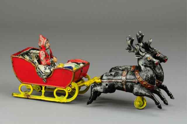 Appraisal: KYSER REX SANTA IN SLEIGH Early and desirable cast iron