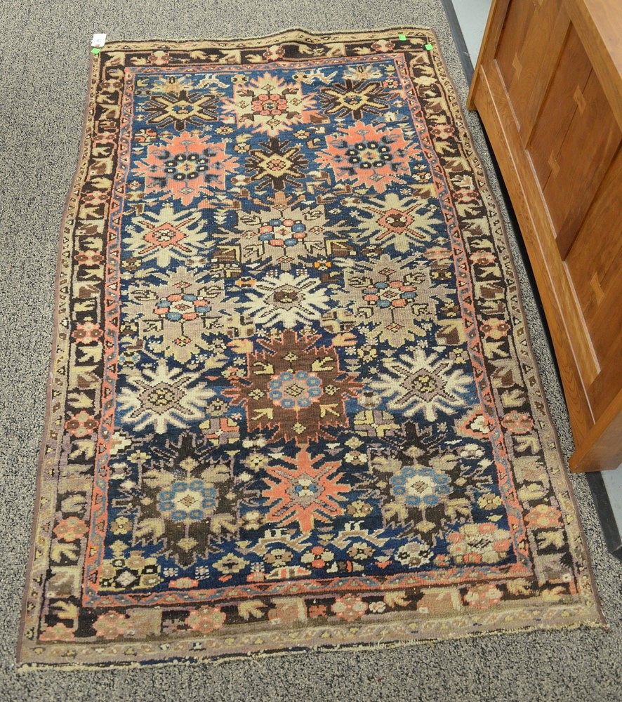 Appraisal: Caucasian Oriental Throw Rug ' x ' Caucasian Oriental Throw