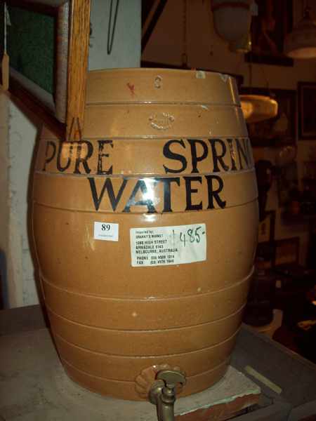 Appraisal: A PURE SPRING WATER WATER BARREL