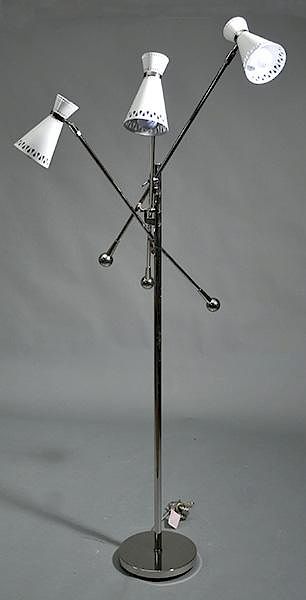 Appraisal: Johnathan Adler Floor Lamp Johnathan Adler Havana three arm floor