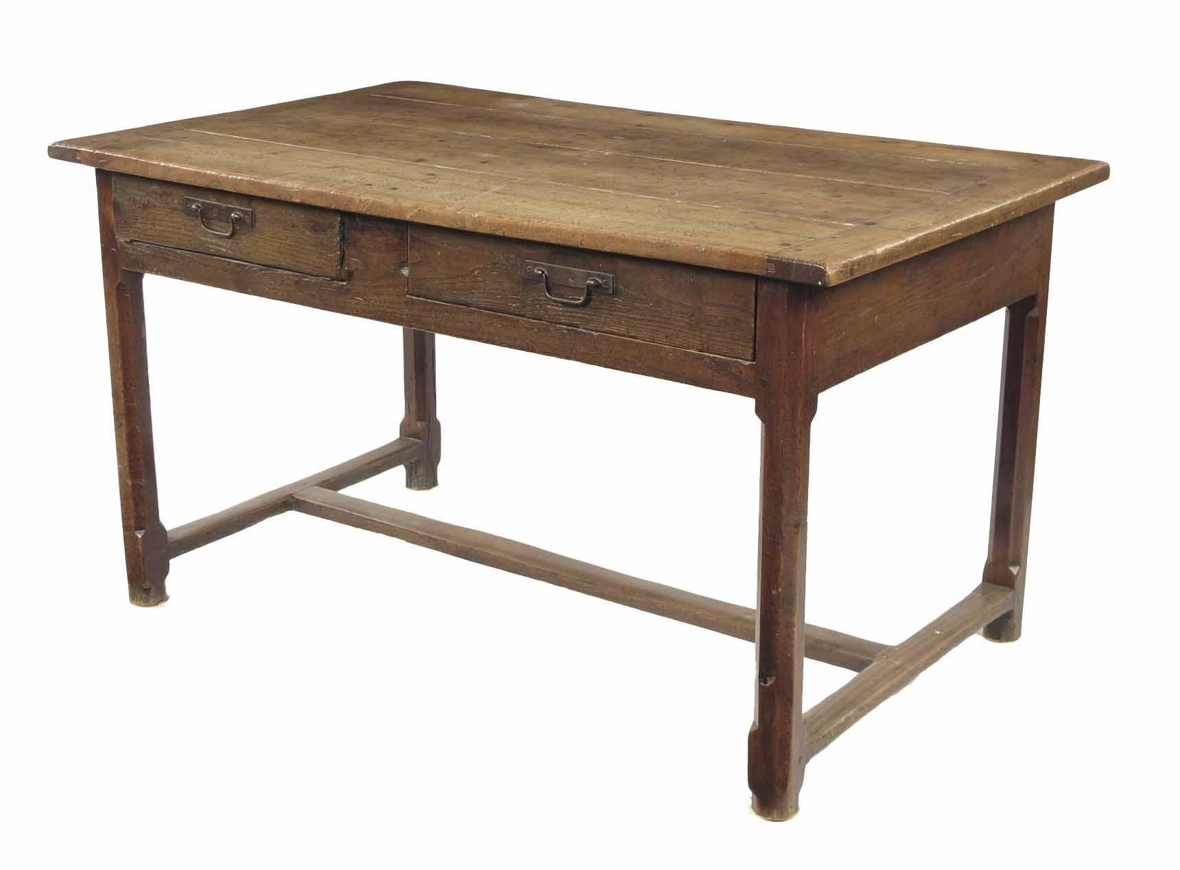 Appraisal: A French cherrywood and chestnut farmhouse table