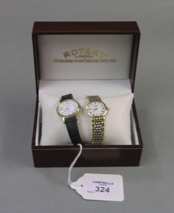 Appraisal: A lady's Rotary wristwatch in gold plated case with gold