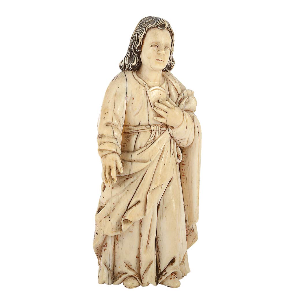 Appraisal: Continental Ivory Figure of a Monk th th Century The