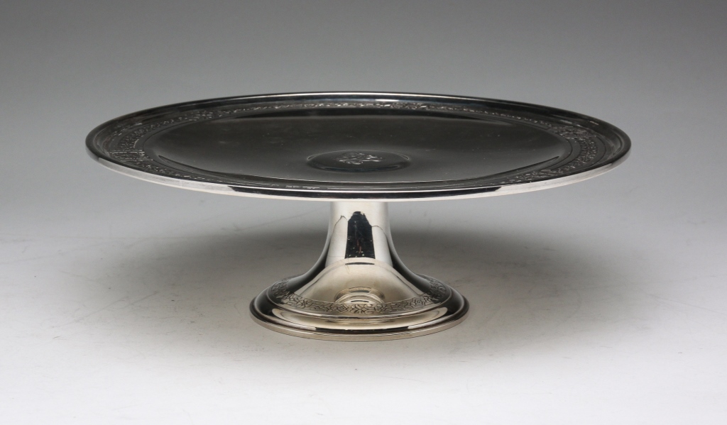 Appraisal: American Mark dates from - Sterling silver tazza with foliate