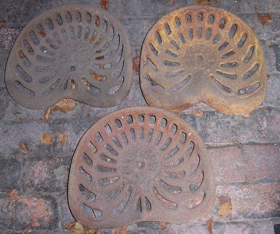 Appraisal: A Bamfords pierced tractor seat and two others