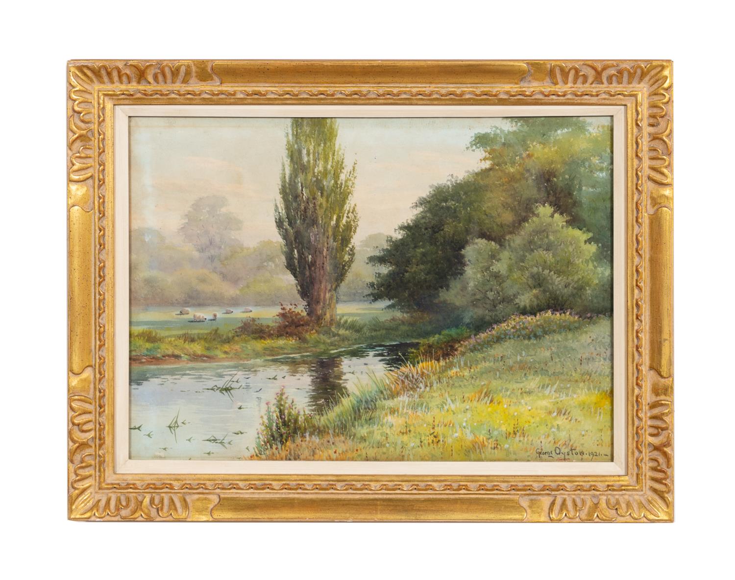 Appraisal: G OYSTON WATERCOLOR LANDSCAPE SIGNED George Oyston British - watercolor