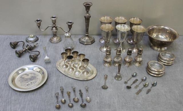 Appraisal: STERLING Miscellaneous Hollow Ware and Flatware Includes a sterling mounted