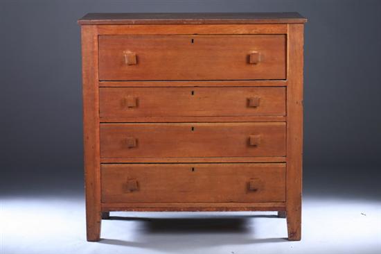 Appraisal: AMERICAN EMPIRE CHERRYWOOD CHEST OF DRAWERS th century Plinth top