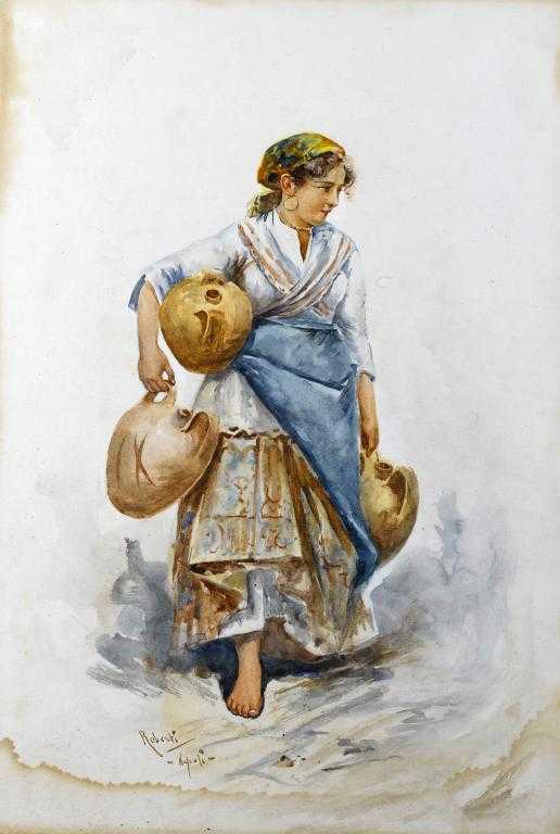 Appraisal: ROBERTI LATE TH CENTURY A FISHERMAN'S DAUGHTER A NEAPOLITAN BEAUTY