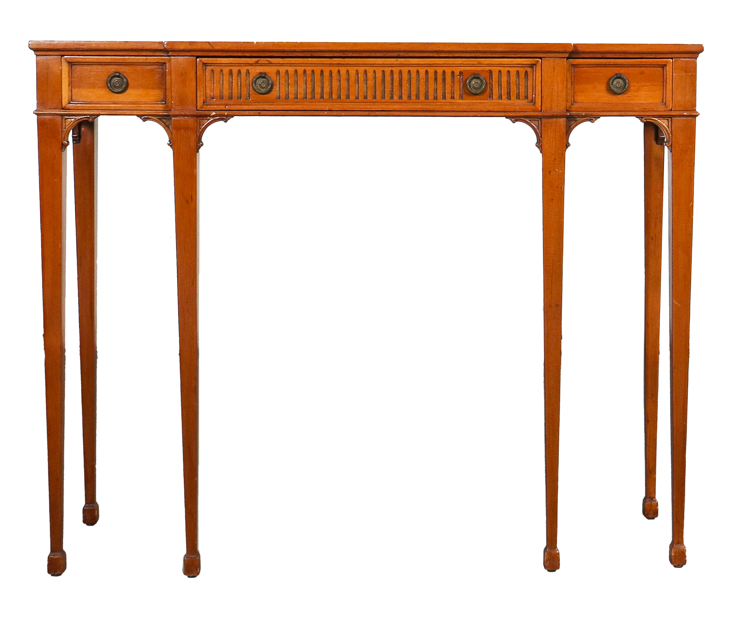 Appraisal: ENGLISH SHERATON MANNER CONSOLE TABLE English Sheraton manner console table