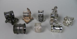 Appraisal: Silver Plate Victorian Napkin Rings Silver Plate Victorian Napkin Rings