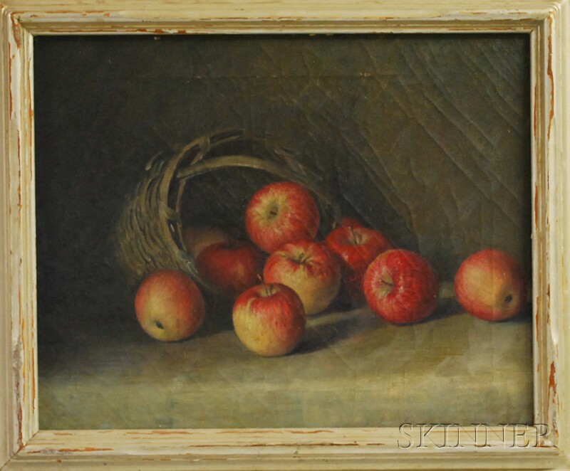 Appraisal: American School th Century Still Life with a Basket of