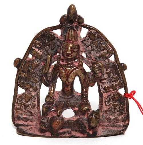 Appraisal: SMALL FOUR-ARMED DURGA Northern India ca th century H cm