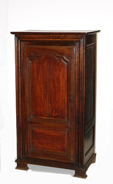 Appraisal: A Louis XIV oak and walnut armoire of small sizeearly